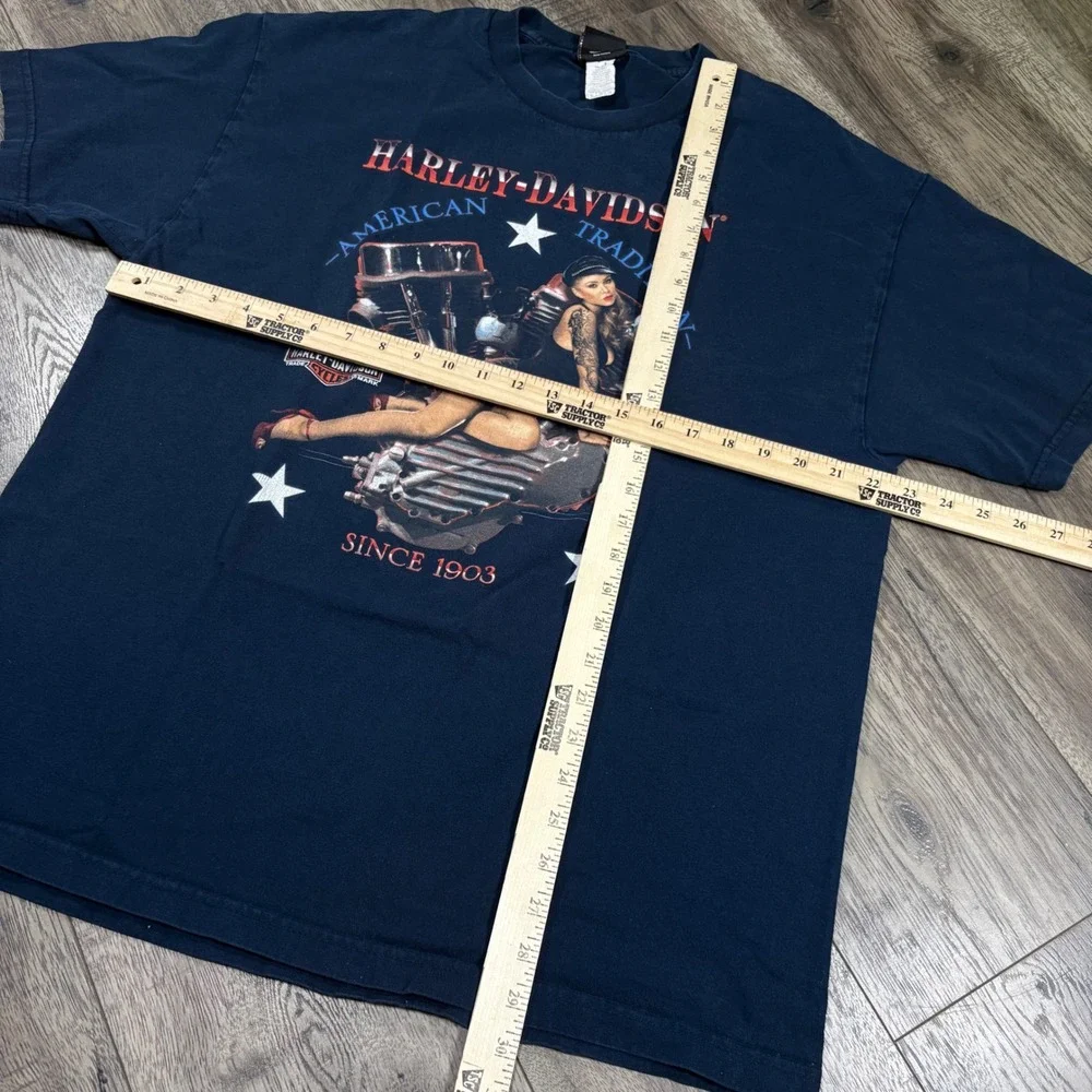 Harley-Davidson American Tradition Pinup Steel Horse Midlothian VA T-Shirt XL‎